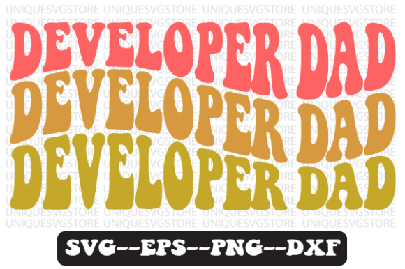 Developer Dad Quote Retro SVG Design