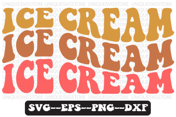 Ice Cream Quote Retro SVG Design for Crafts & Graphics