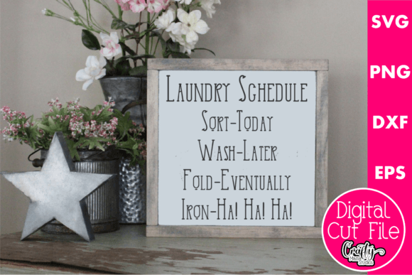 Laundry Schedule: Graphics for Crafts & Local Branding