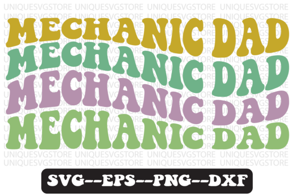 Mechanic Dad Quote Retro SVG Design for Crafts & Graphics