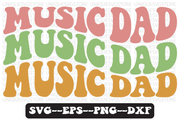 Music Dad Quote Retro SVG Graphics for Crafts